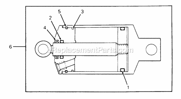 Hydraulic Cylinder Diagram and Parts List for 2084 836000-864500, 143-733-100, 144-733-100 Cub Cadet Lawn Tractor